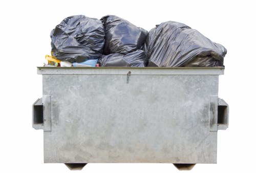 Recycling materials sorted for waste removal
