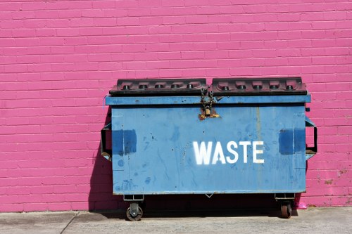Van loading commercial waste outside Kenton high street shop